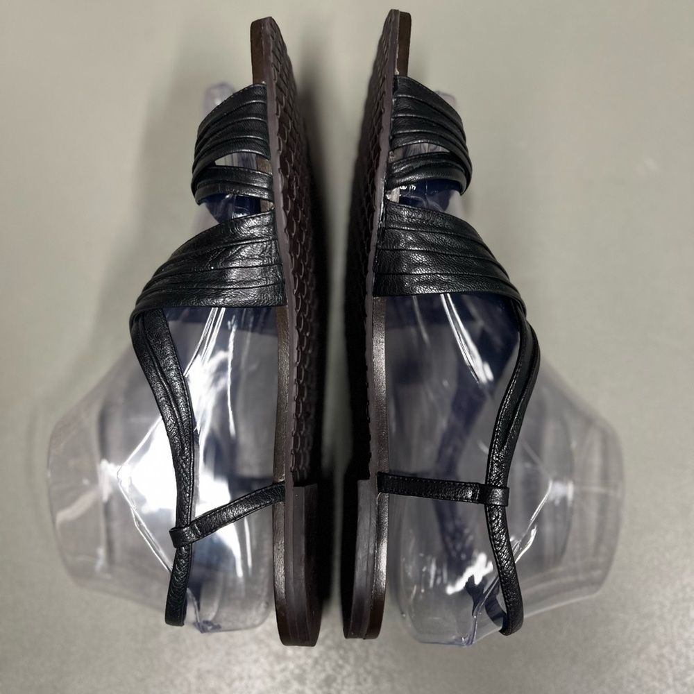 Cole Haan Black Leather Brown Slingback Slide Sandals Women Size 7.5B - Picture 9 of 12